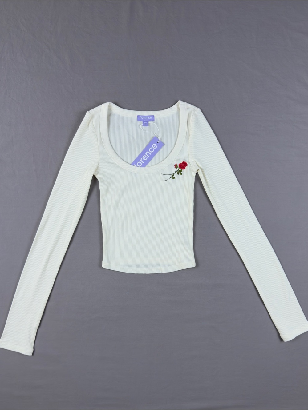 NWT Florence xxs Long Sleeve Ribbed Top